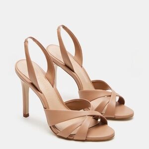 STEVE MADDEN MINX NATURAL LEATHER STRAPPY SANDALS